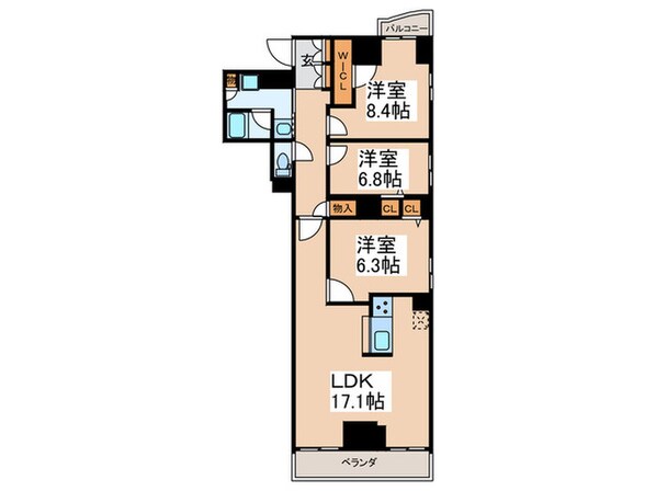 栖-浅草蔵前の物件間取画像